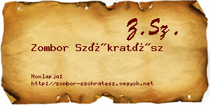Zombor Szókratész névjegykártya